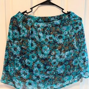 Mossimo Supply Co. Blue Floral Mini Skirt